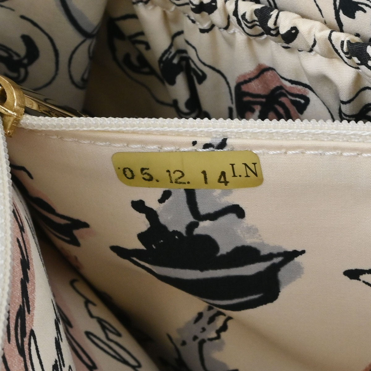 Chanel Graffiti Rue Cambon Camelia Vintage Shoulder Bag in White Canvas