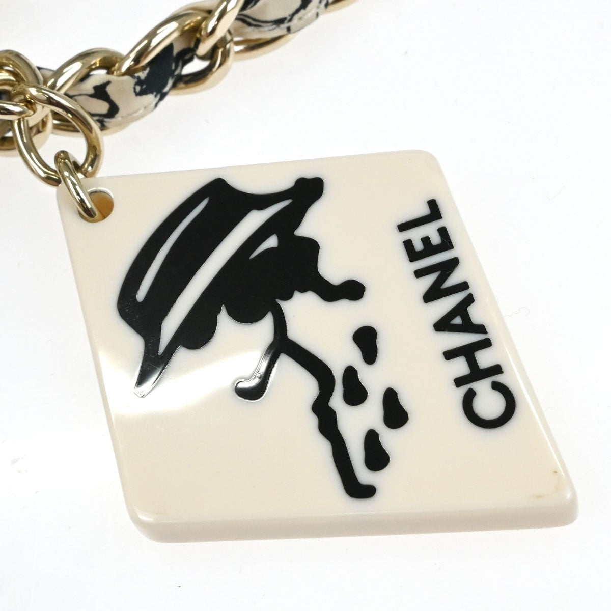 Chanel Graffiti Rue Cambon Camelia Vintage Shoulder Bag in White Canvas