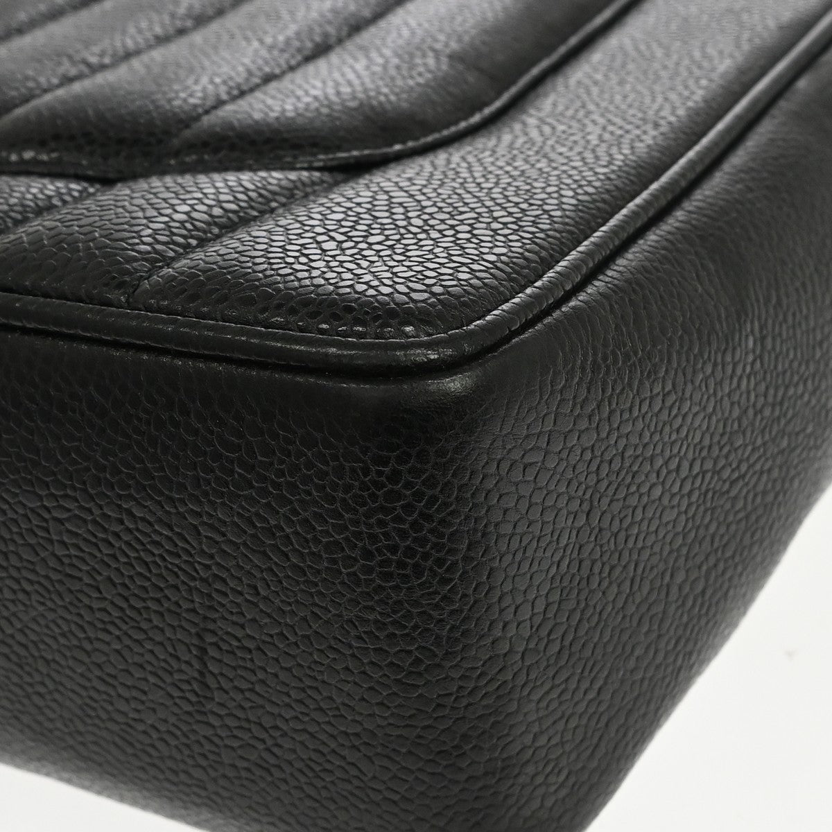 Chanel Mademoiselle Jumbo Vintage Shoulder Bag in Black Calfskin
