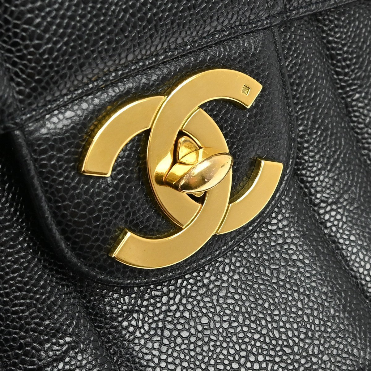 Chanel Mademoiselle Jumbo Vintage Shoulder Bag in Black Calfskin