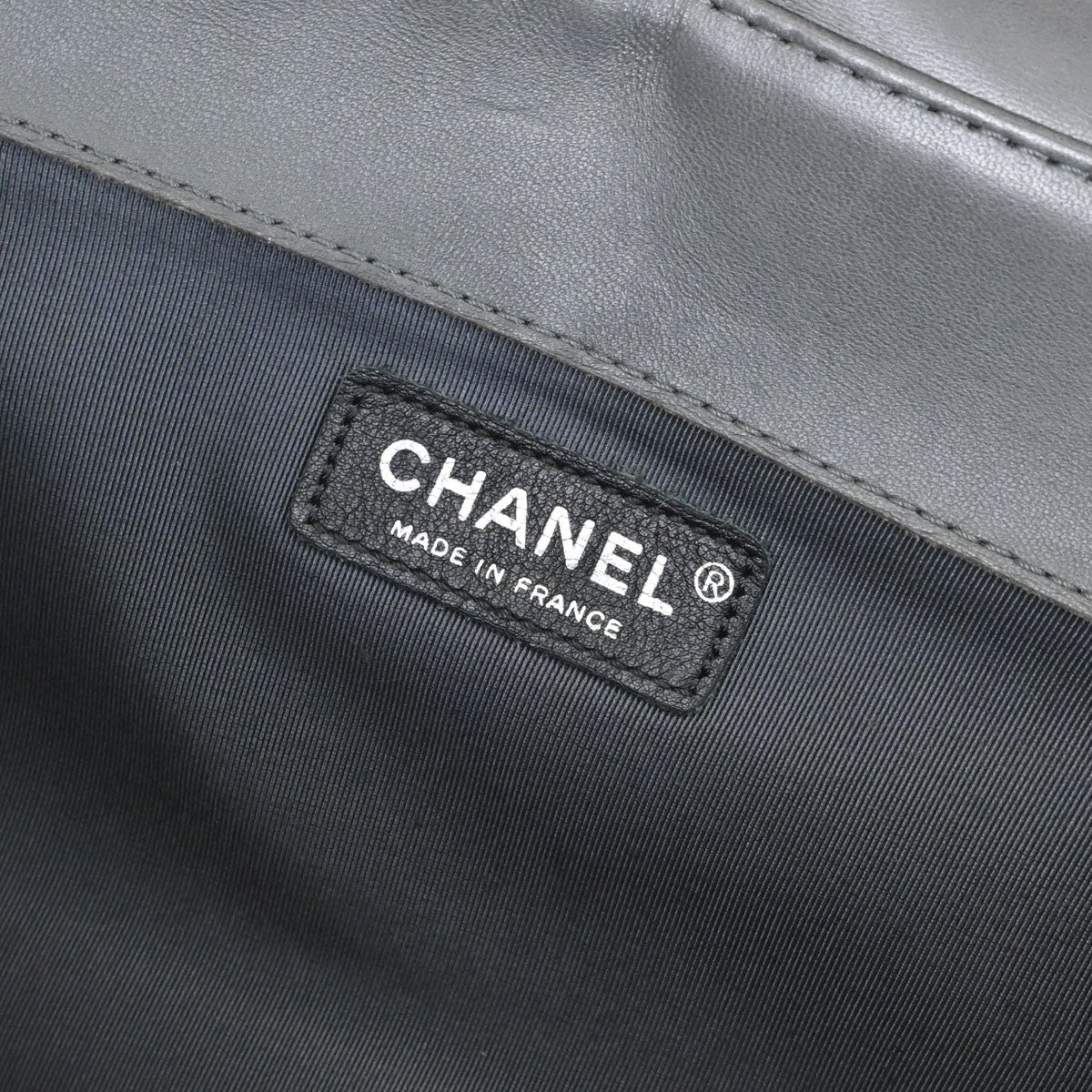 Chanel Mademoiselle Lock Reissue Flap Vintage Shoulder Bag in Grey Lambskin