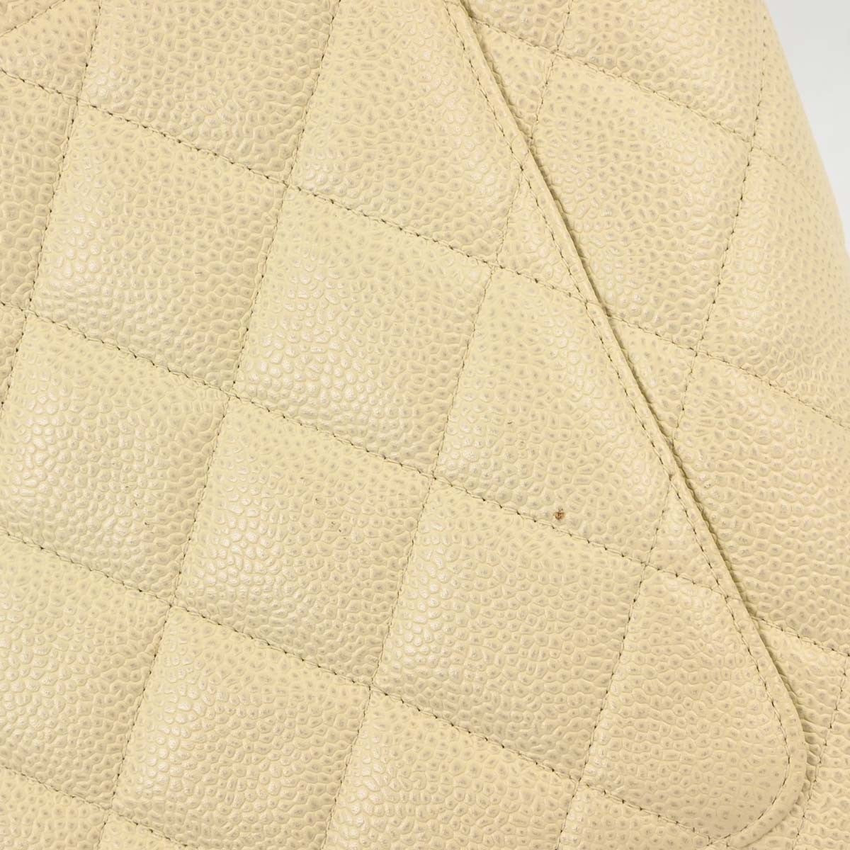 Chanel Medallion Tote Vintage in White Caviar Leather