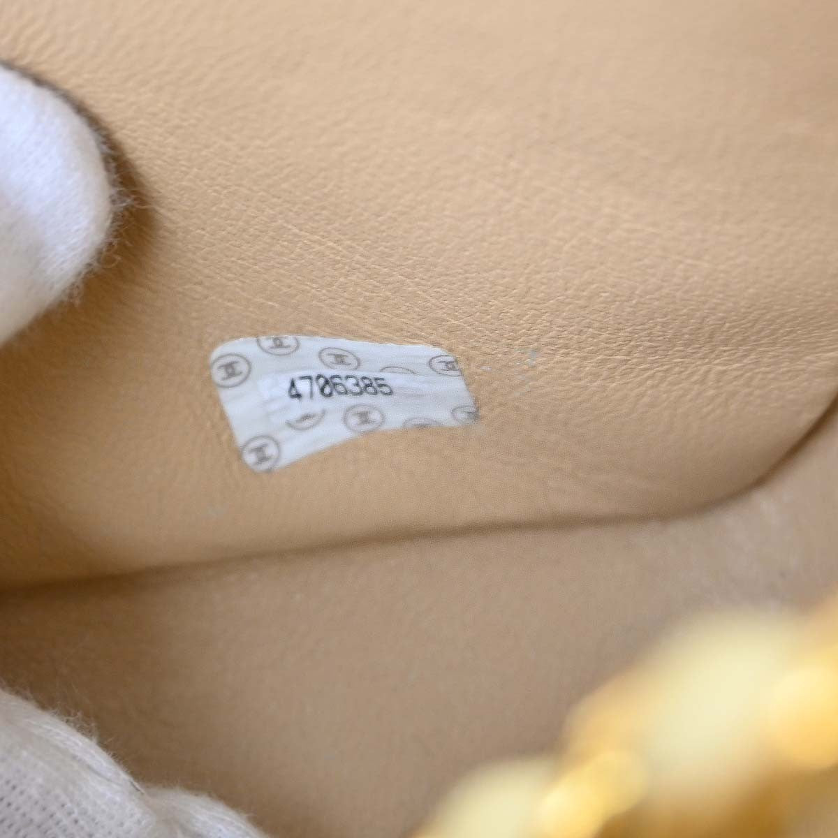 Chanel Paris Flap Vintage Shoulder Bag in Beige Lambskin