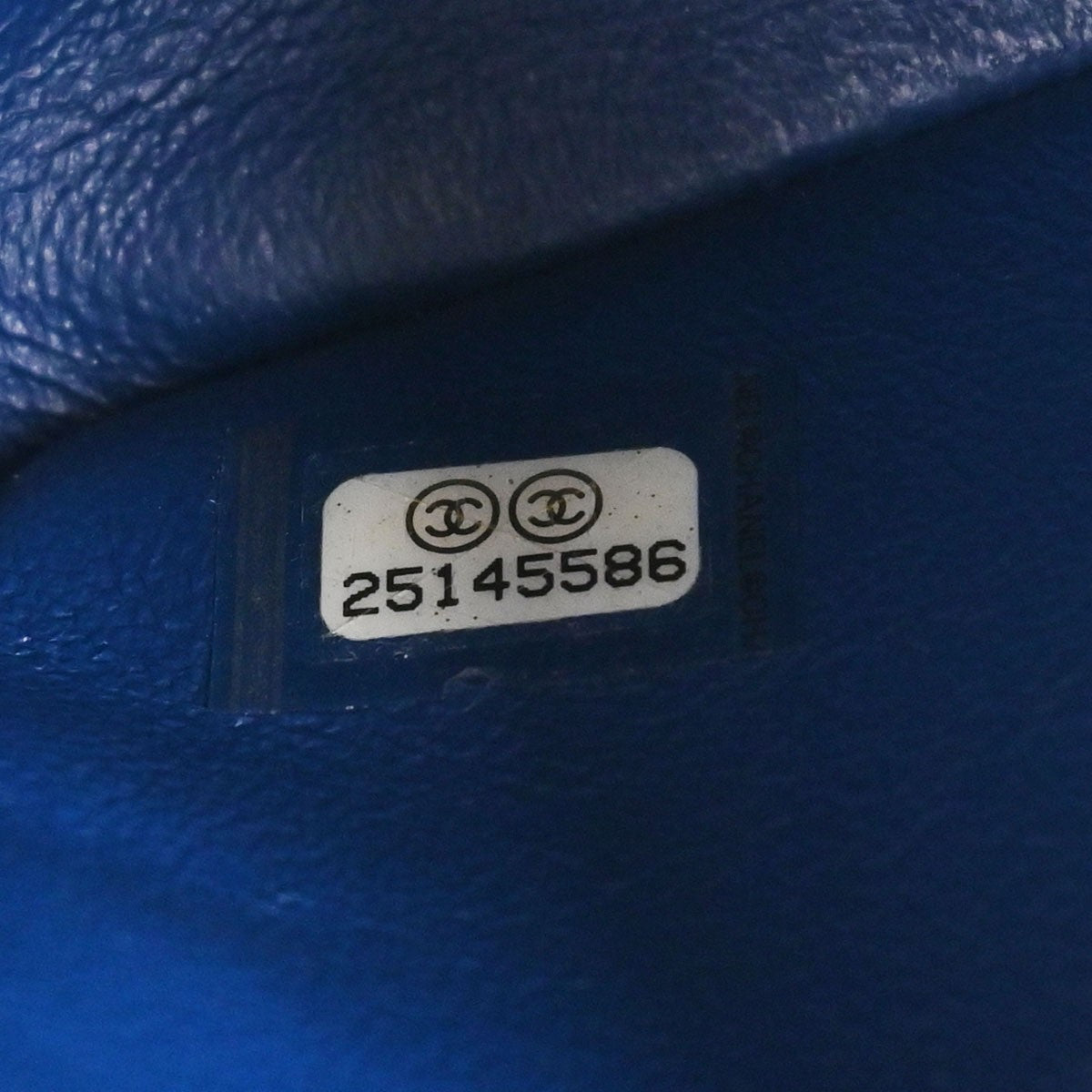 Chanel Single Flap Chevron Vintage Shoulder Bag in Blue Caviar Leather