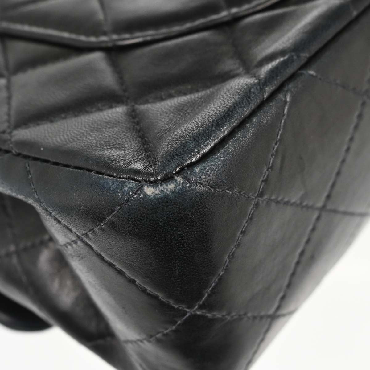 Chanel Small Classic Double Flap Vintage Shoulder Bag in Black Lambskin