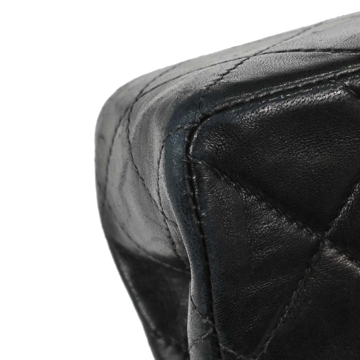 Chanel Small Classic Double Flap Vintage Shoulder Bag in Black Lambskin