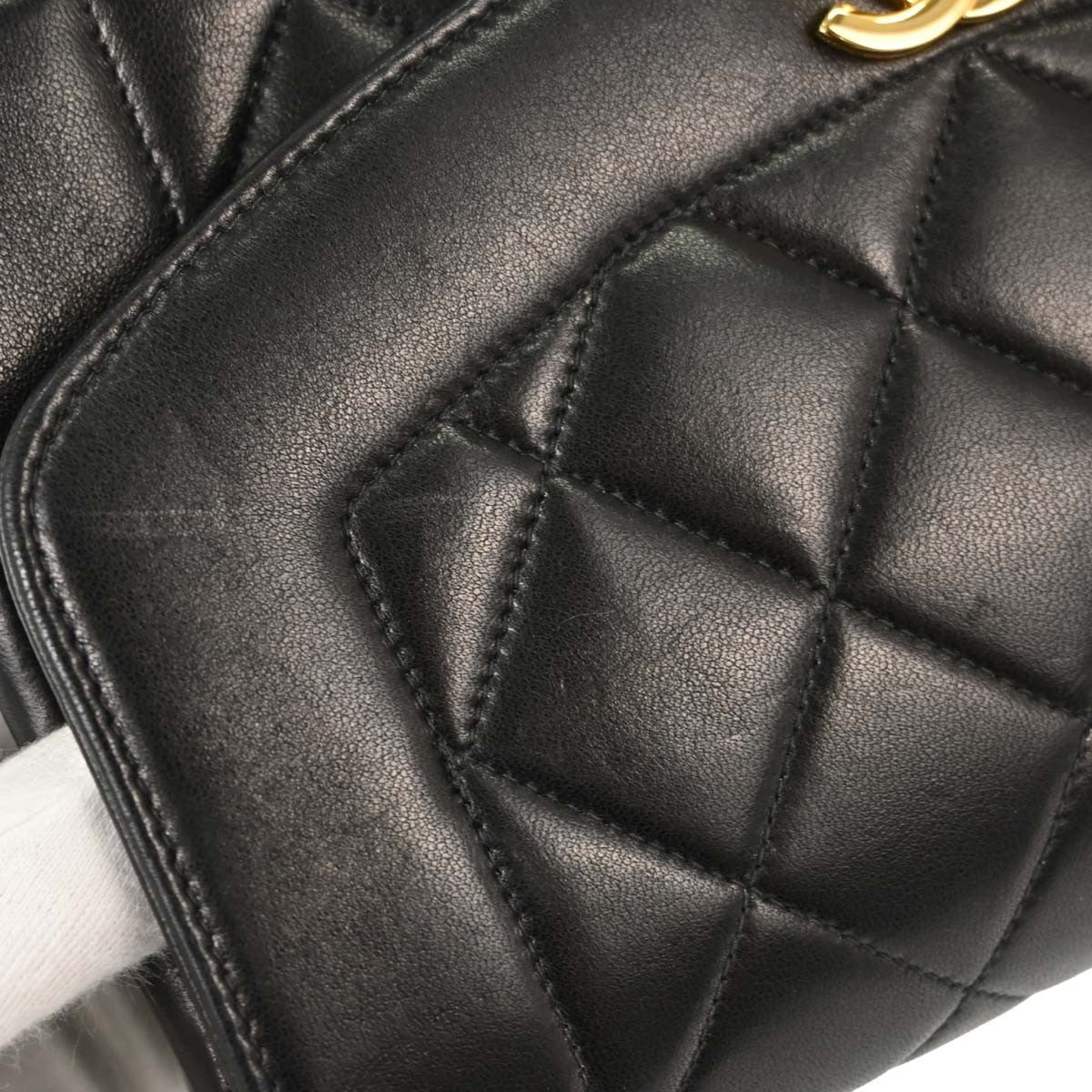 Chanel Small Diana Vintage Shoulder Bag in Black Lambskin