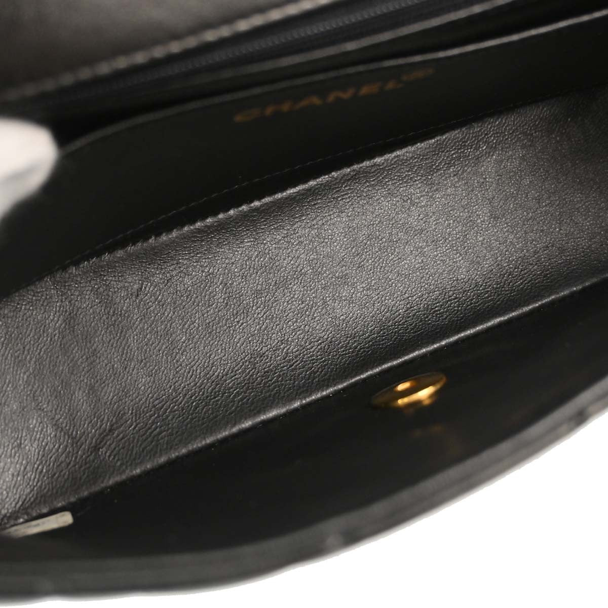 Chanel Small Diana Vintage Shoulder Bag in Black Lambskin