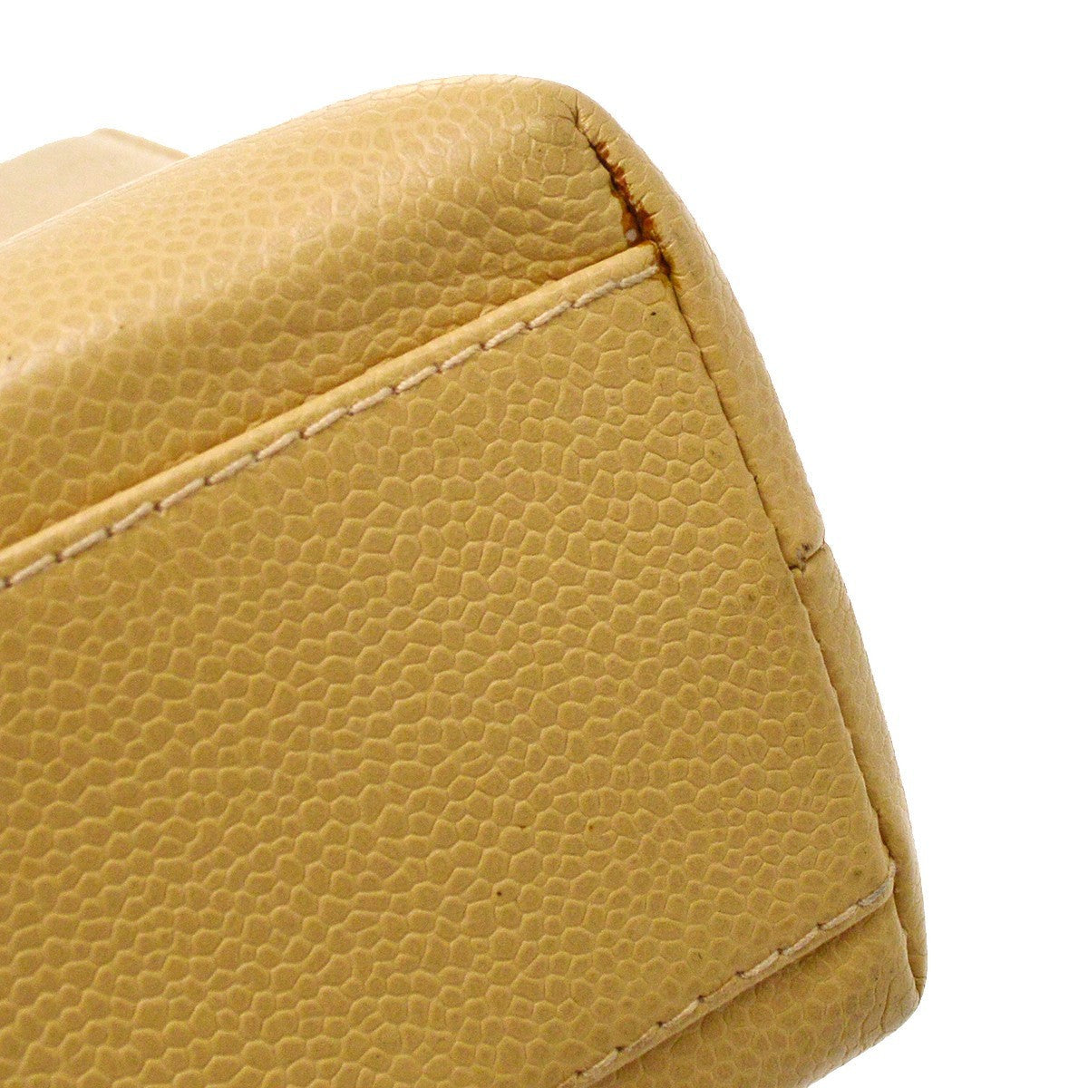 Chanel Top Handle Vintage Handbag in Beige Calfskin
