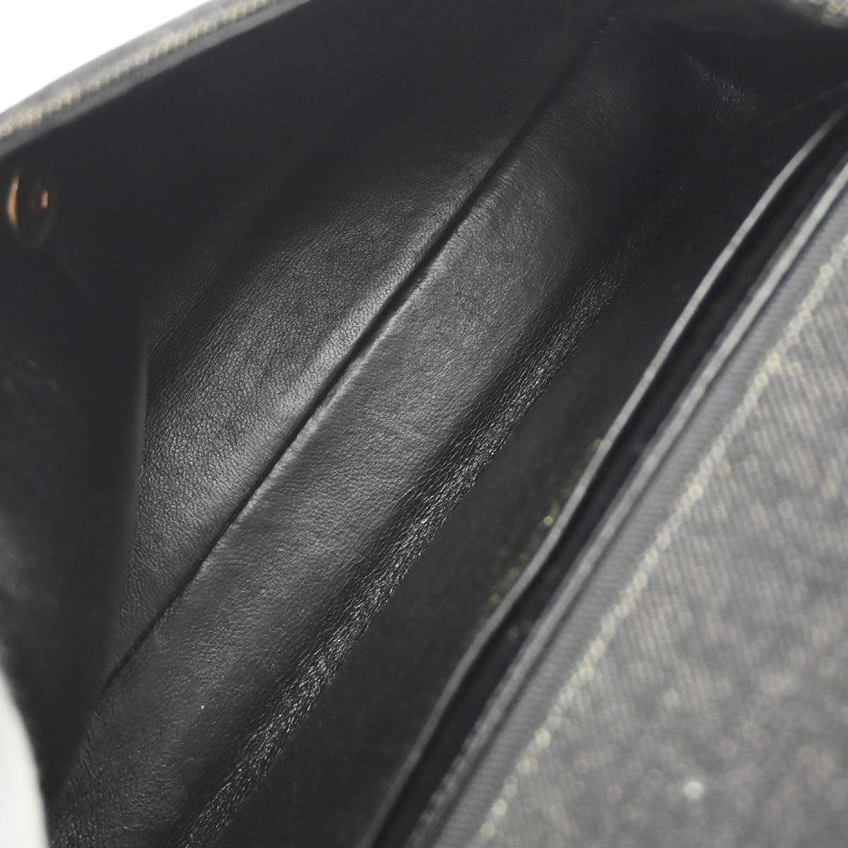 Chanel Top Handle Vintage Handbag in Black Denim