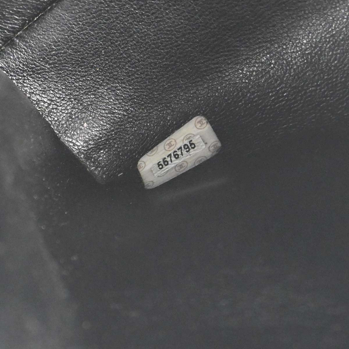Chanel Top Handle Vintage Handbag in Black Denim
