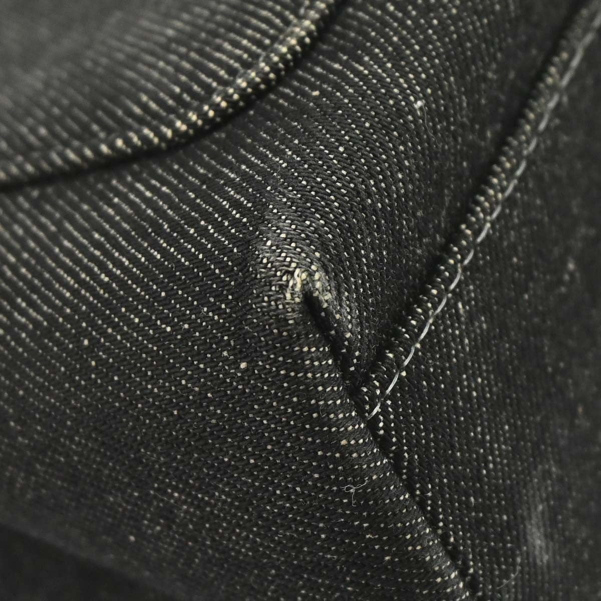 Chanel Top Handle Vintage Handbag in Black Denim