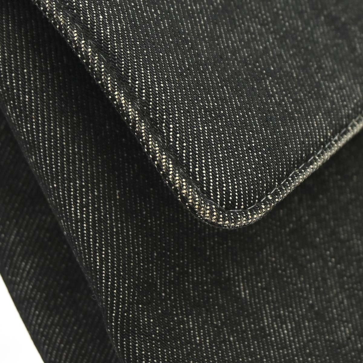 Chanel Top Handle Vintage Handbag in Black Denim