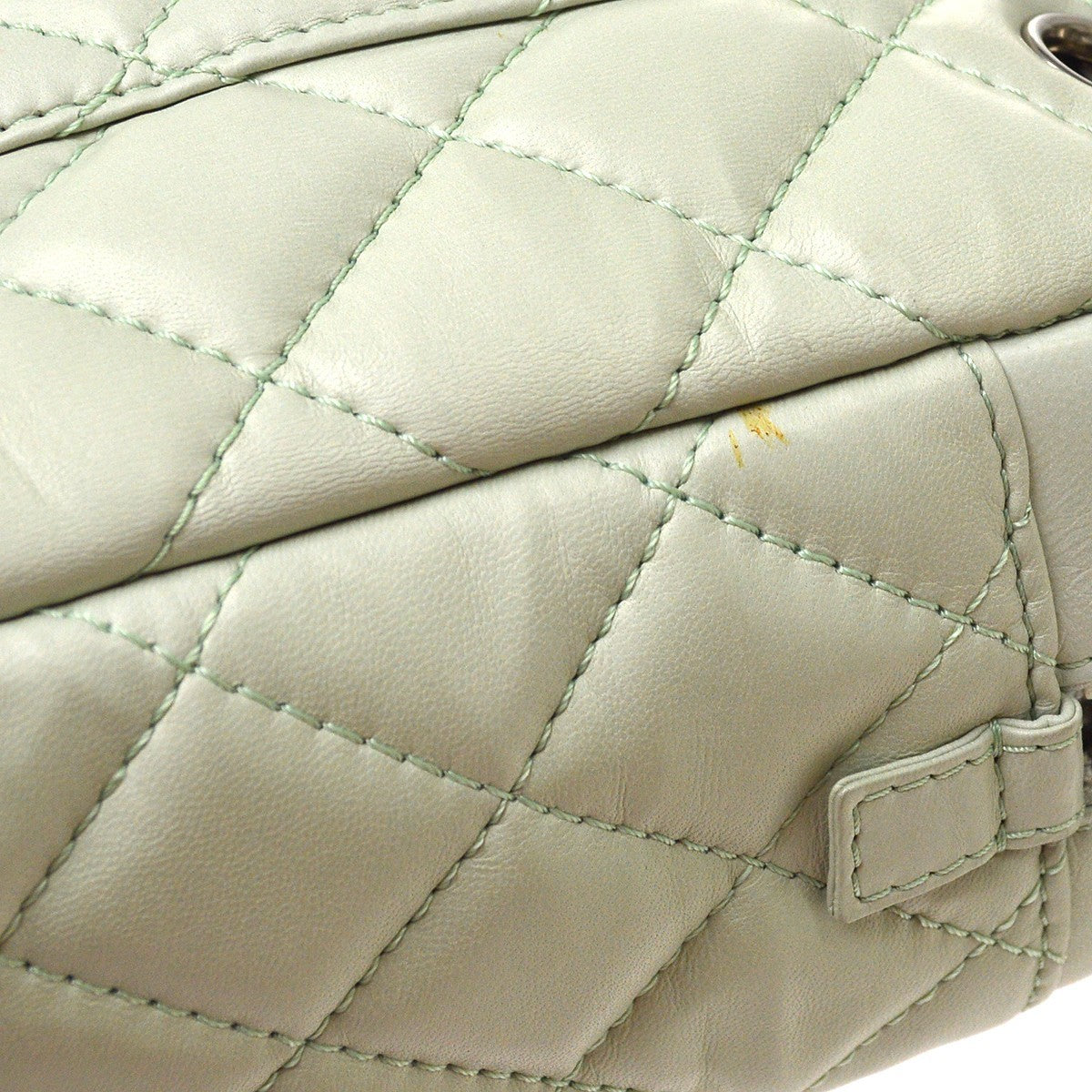 Chanel Chain Shopping Vintage Tote Bag in Light Blue Lambskin