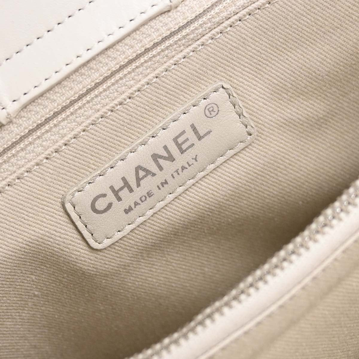 Chanel Up In The Air Tote Vintage Tote Bag in White Perforated Calfskin