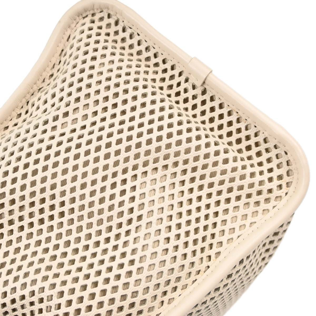 Chanel Up In The Air Tote Vintage Tote Bag in White Perforated Calfskin