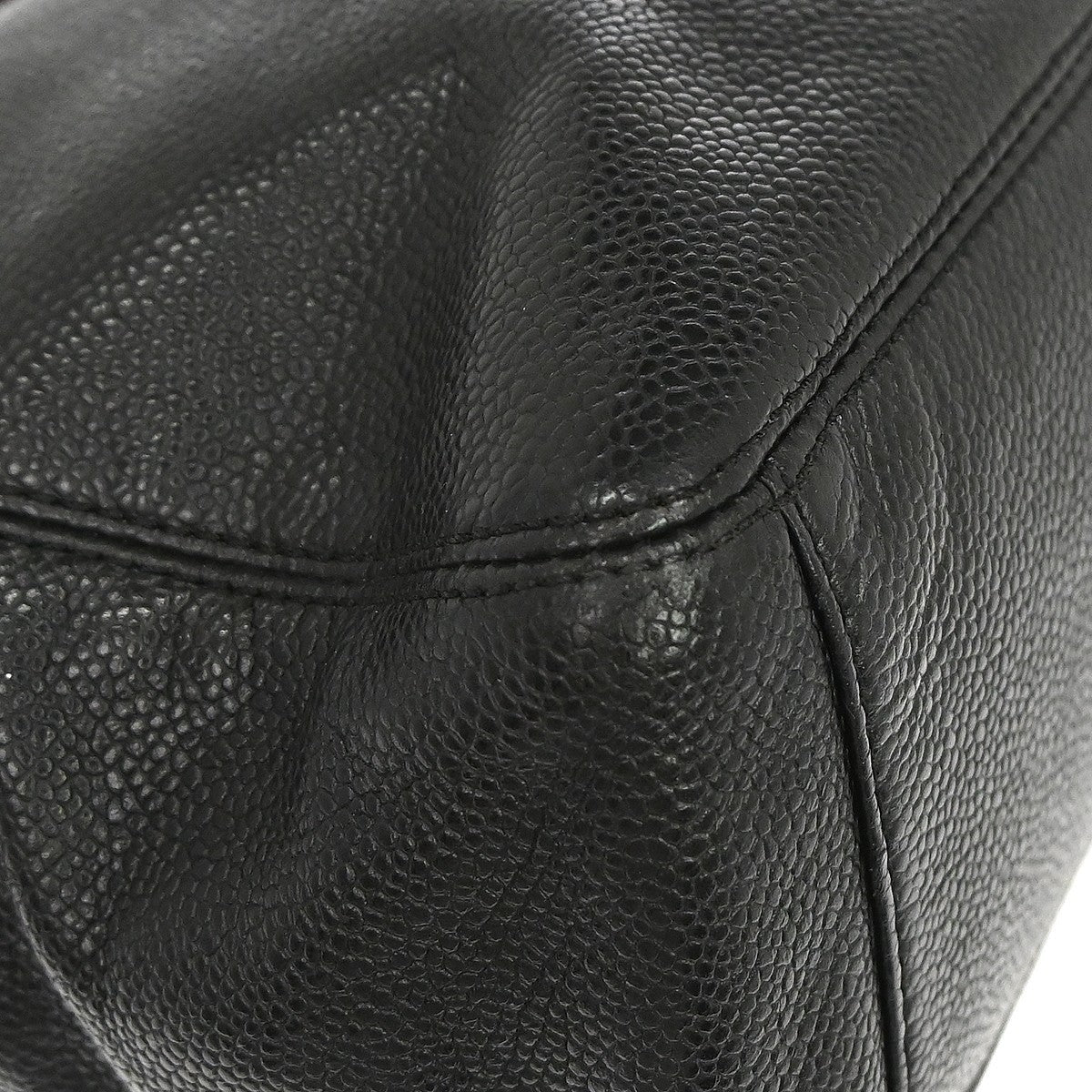Chanel Wood Handle Vintage Handbag in Black Calfskin