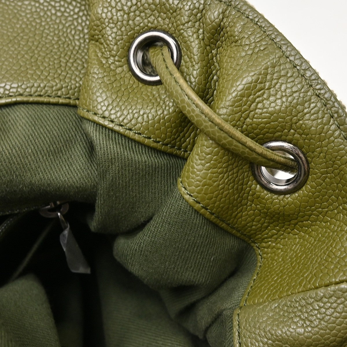 Chanel Zaino Cuba Pocket Vintage Backpack in Khaki Canvas