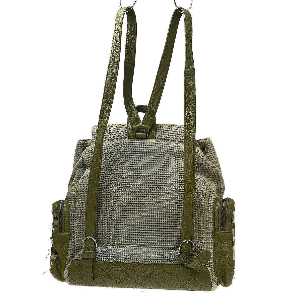 Chanel Zaino Cuba Pocket Vintage Backpack in Khaki Canvas