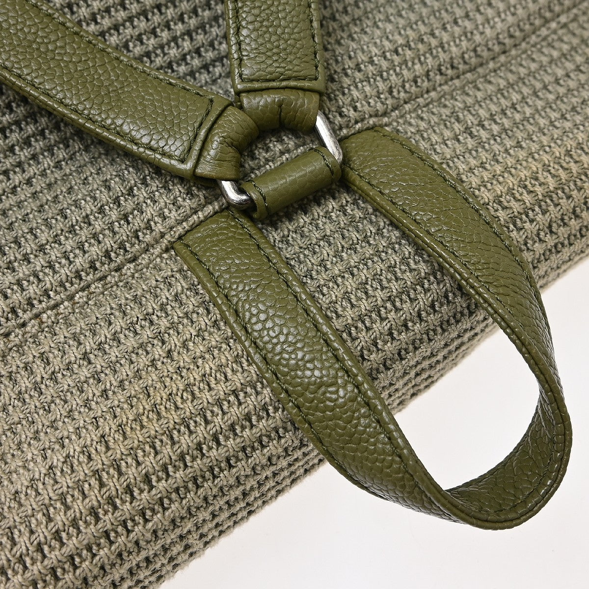 Chanel Zaino Cuba Pocket Vintage Backpack in Khaki Canvas