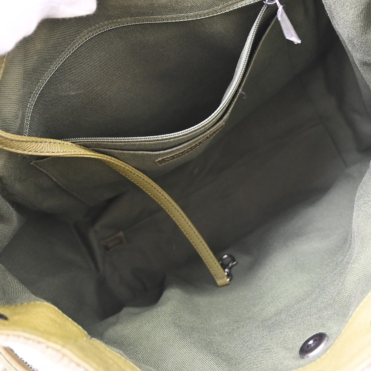 Chanel Zaino Cuba Pocket Vintage Backpack in Khaki Canvas