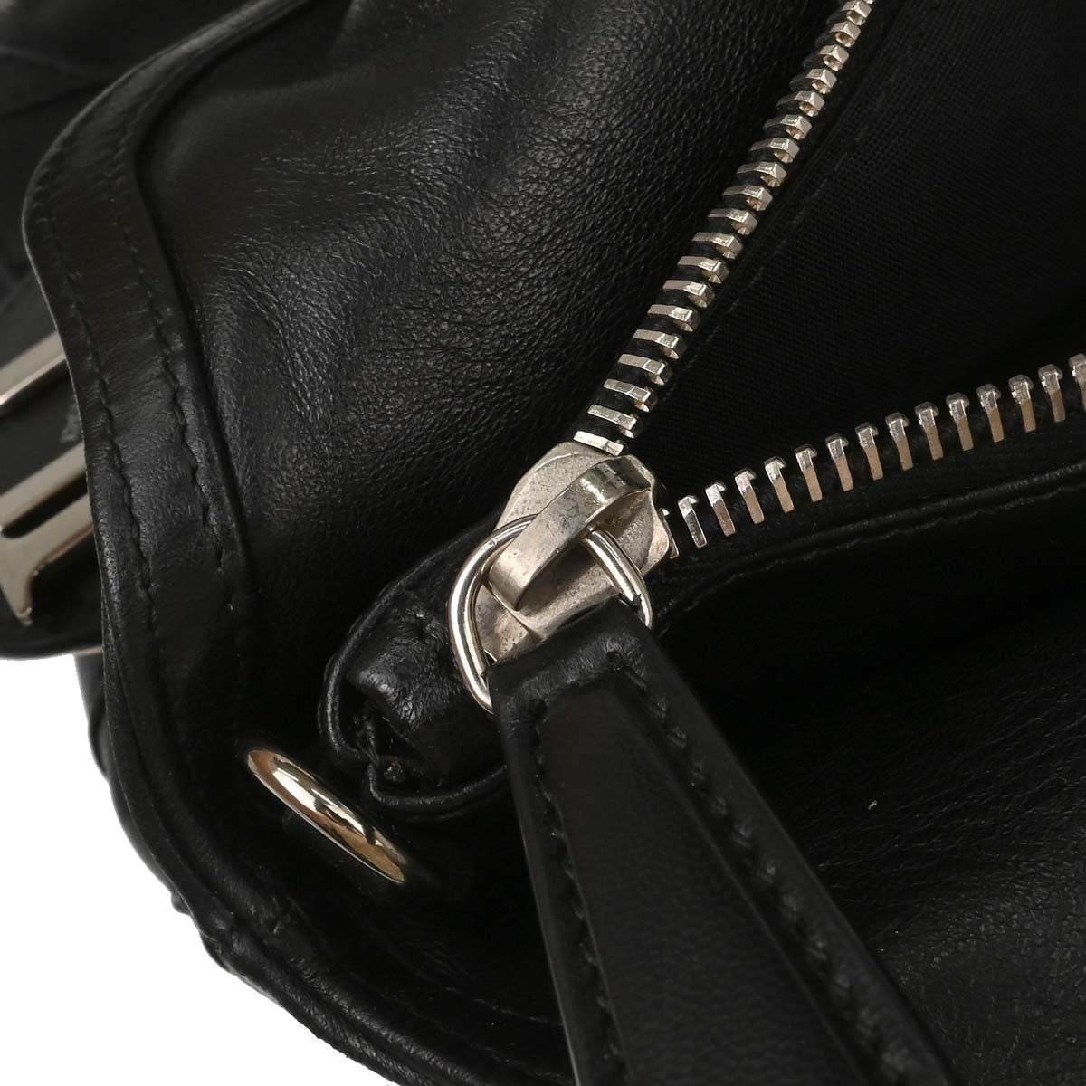 Christian Dior Granville Cannage 2way Vintage Handbag in Black Lambskin