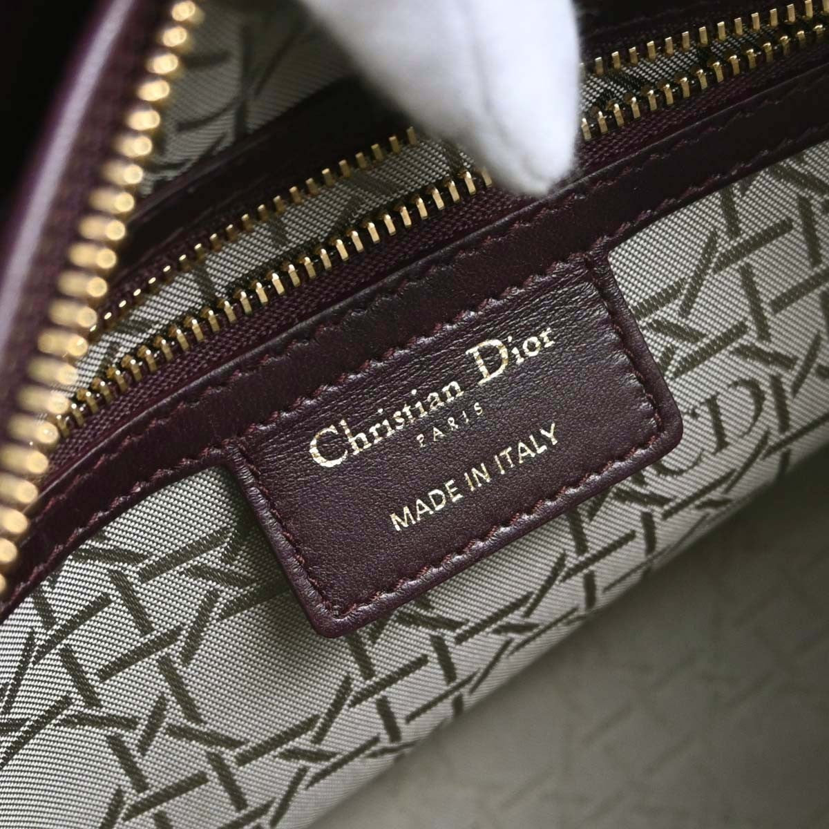 Christian Dior Lady Dior Cannage Vintage 2-in-1 Handbag in Brown Lambskin