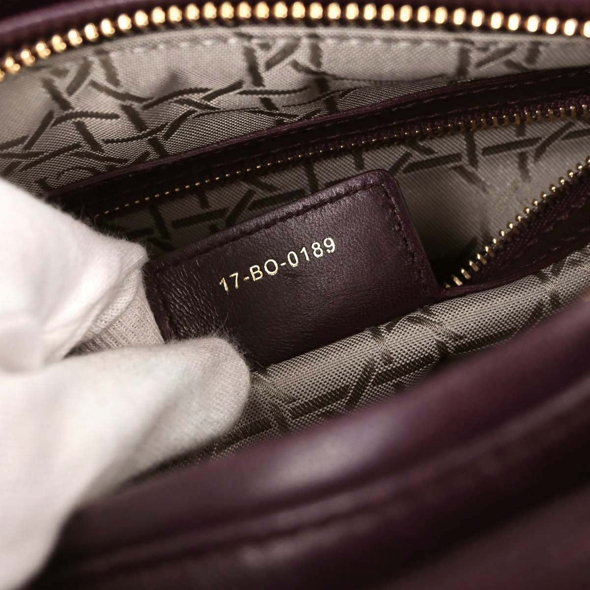 Christian Dior Lady Dior Cannage Vintage 2-in-1 Handbag in Brown Lambskin