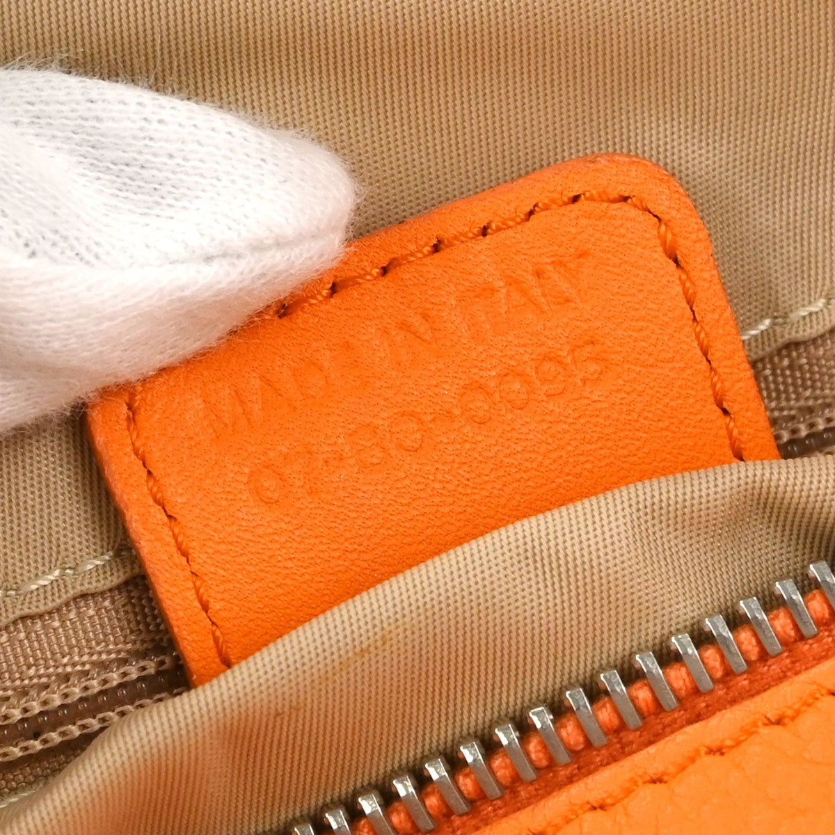 Christian Dior Street Chic Trotter Vintage Handbag in Beige and Orange Trotter Canvas and Leather