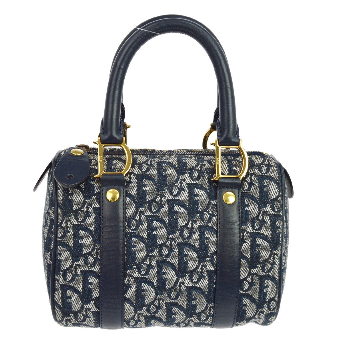 Christian Dior Trotter Vintage Handbag in Navy Trotter Canvas