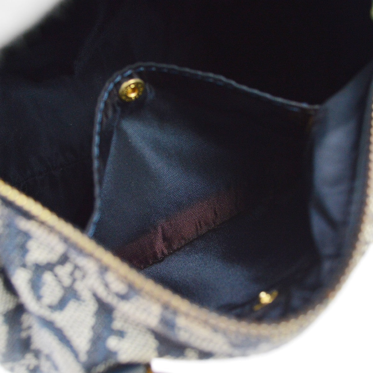 Christian Dior Trotter Vintage Handbag in Navy Trotter Canvas