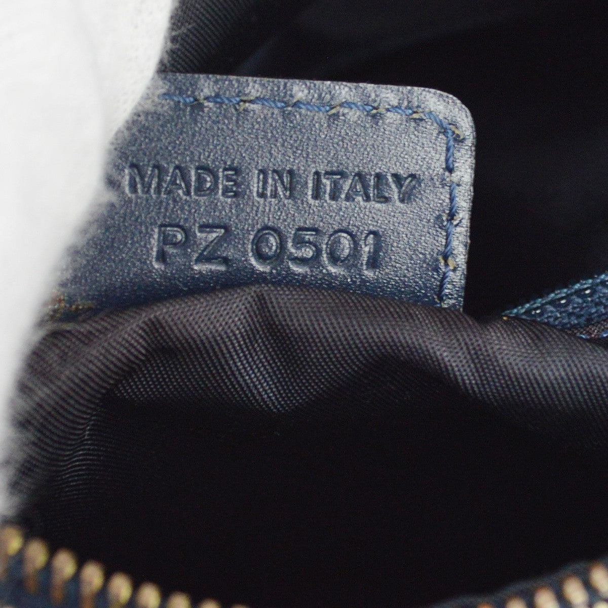 Christian Dior Trotter Vintage Handbag in Navy Trotter Canvas