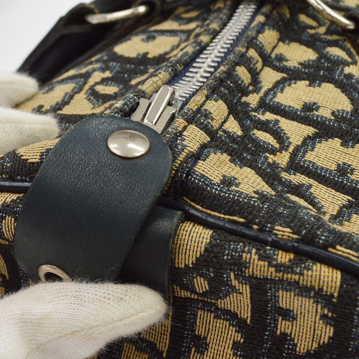 Dior Trotter Duffle Vintage Handbag in Beige Trotter Canvas