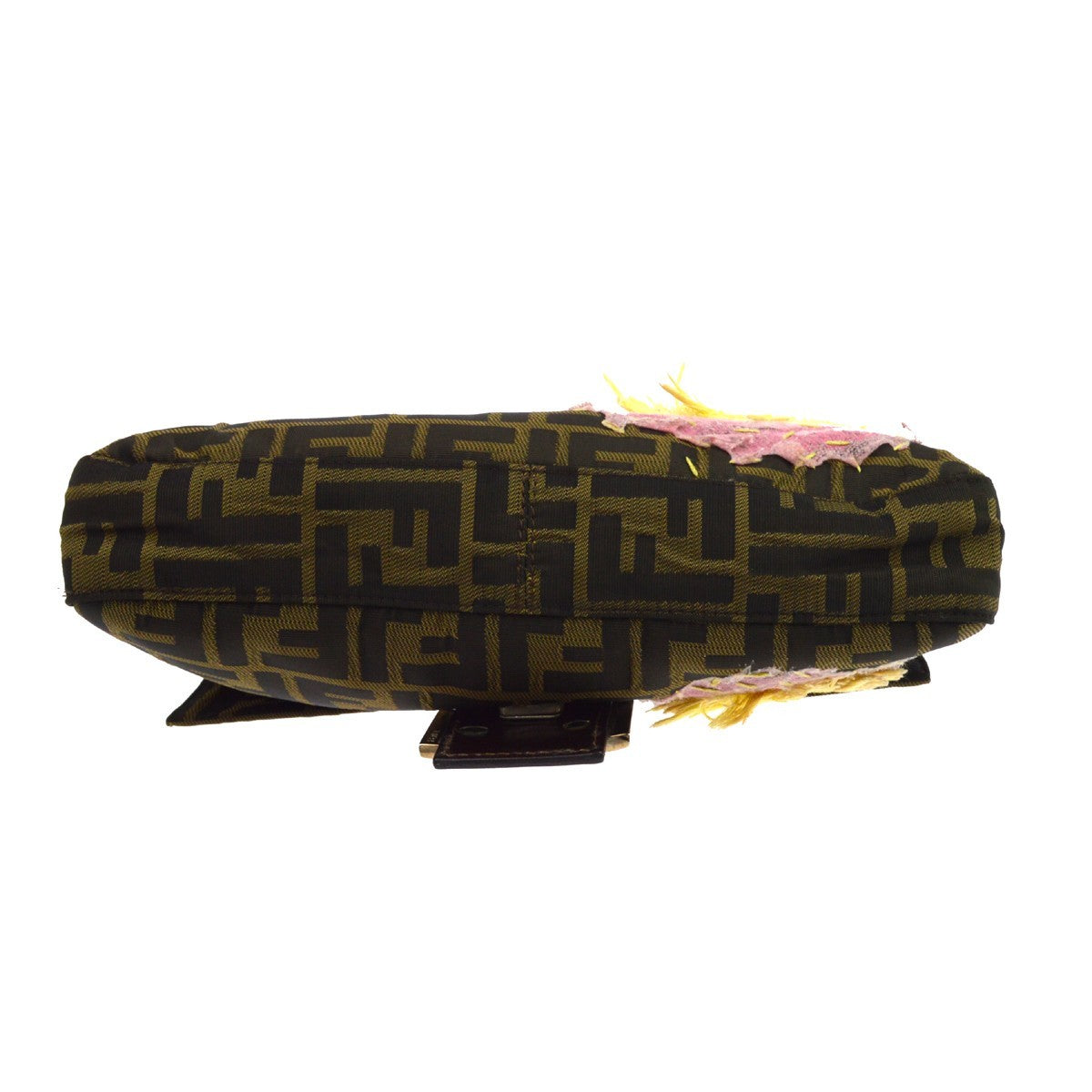 Fendi Baguette Vintage Shoulder Bag in Brown Embroidered Zucca Canvas