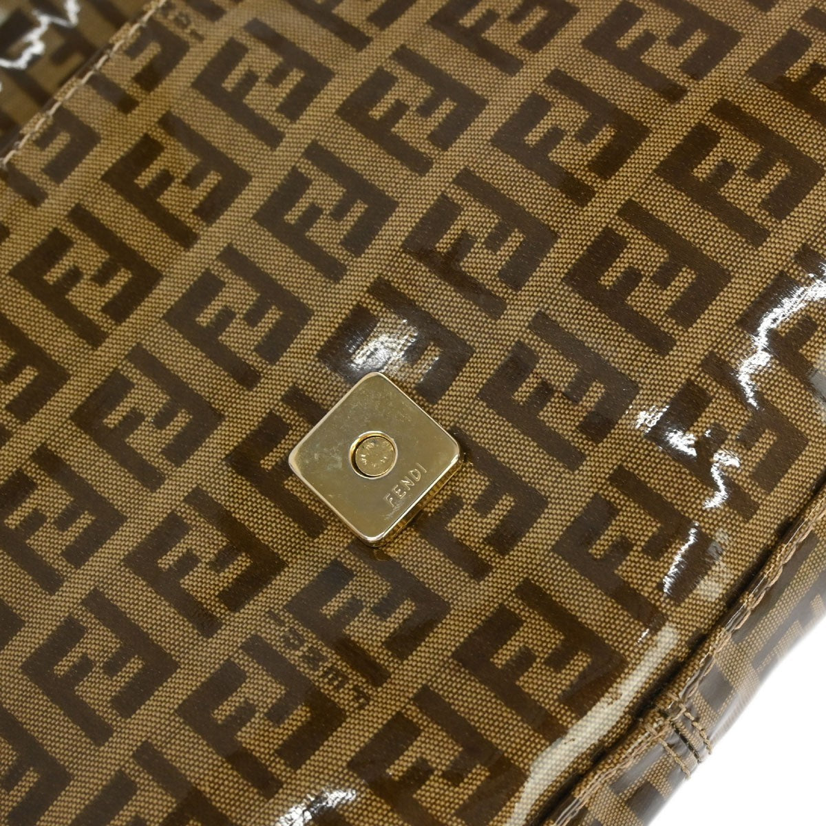Fendi Baguette Vintage Shoulder Bag in Brown Zucchino PVC