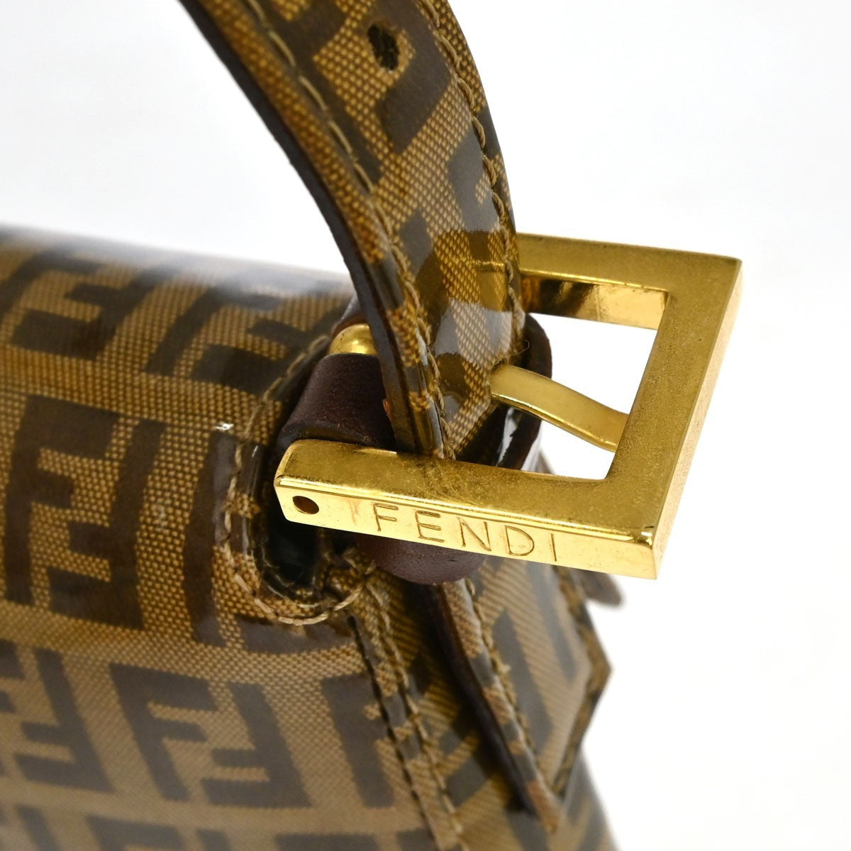 Fendi Baguette Vintage Shoulder Bag in Brown Zucchino PVC