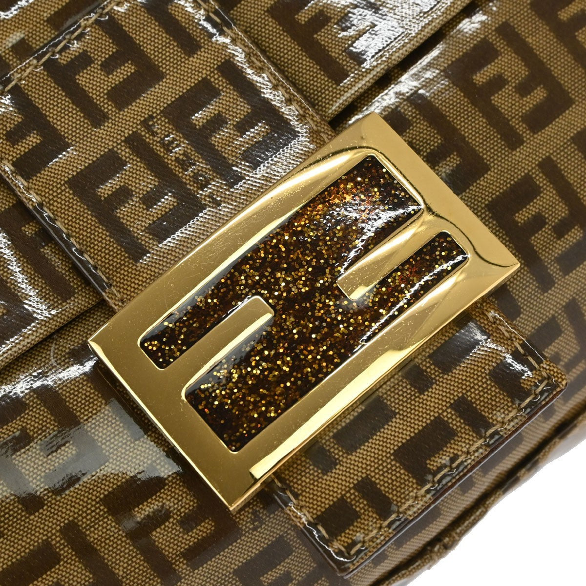Fendi Baguette Vintage Shoulder Bag in Brown Zucchino PVC