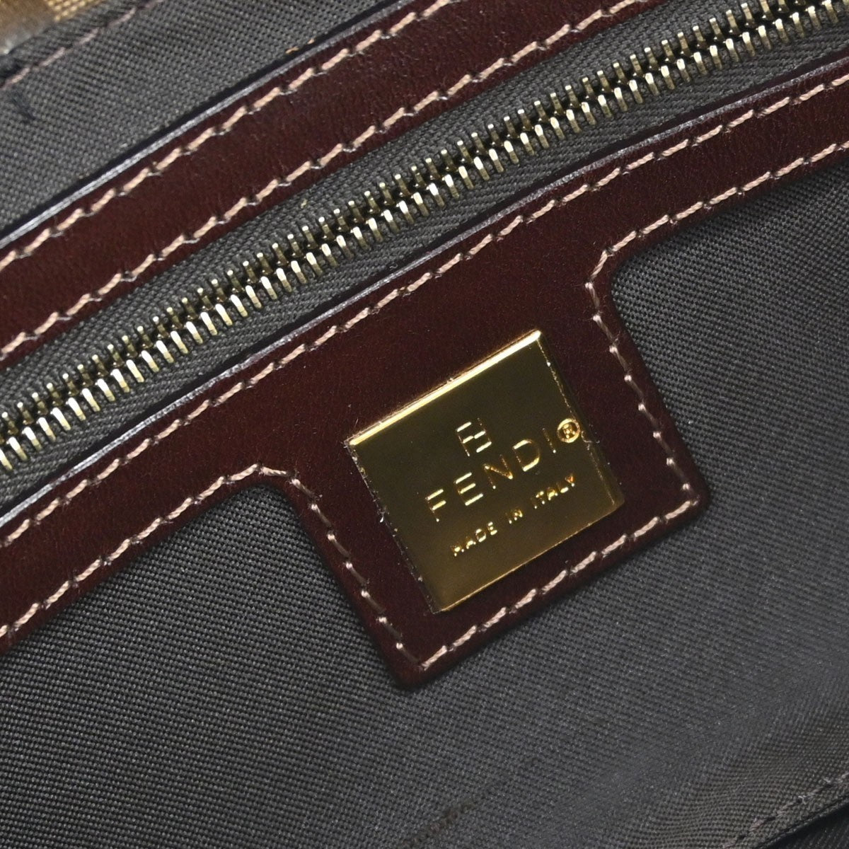 Fendi Baguette Vintage Shoulder Bag in Brown Zucchino PVC