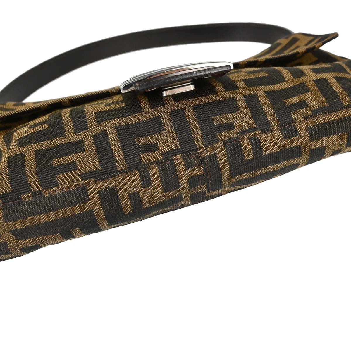 Fendi Baguette Zucca Vintage Shoulder Bag in Brown Canvas