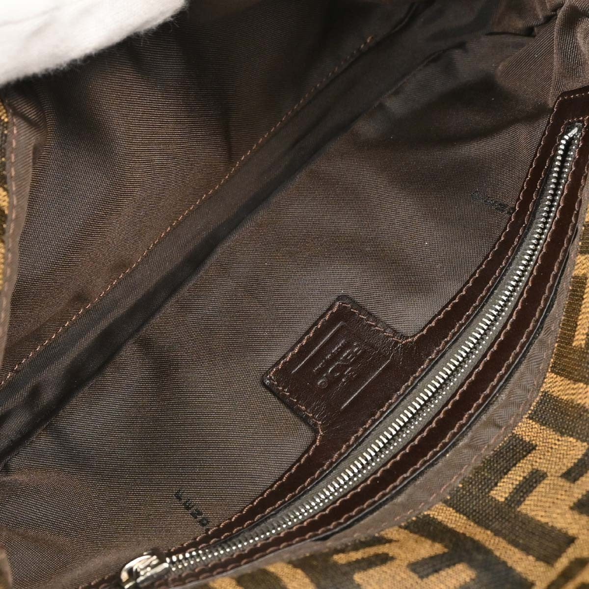 Fendi Baguette Zucca Vintage Shoulder Bag in Brown Canvas