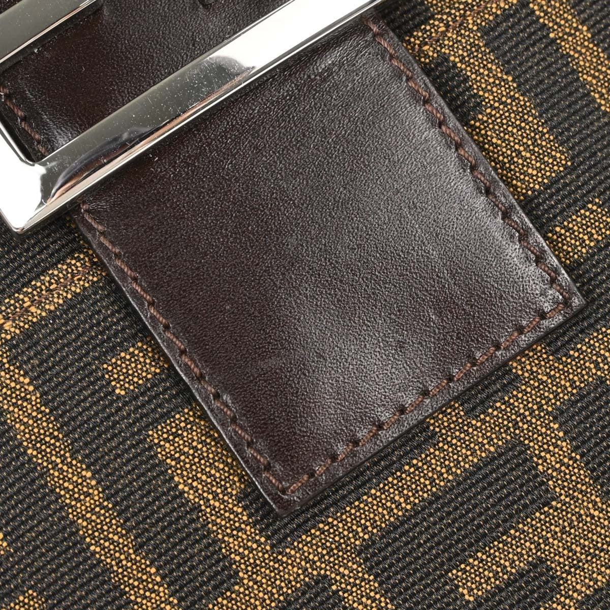 Fendi Baguette Zucca Vintage Shoulder Bag in Brown Canvas