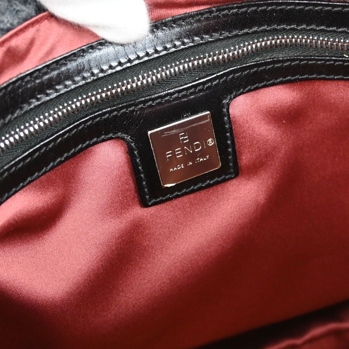Fendi Mamma Baguette Vintage Shoulder Bag in Grey Wool