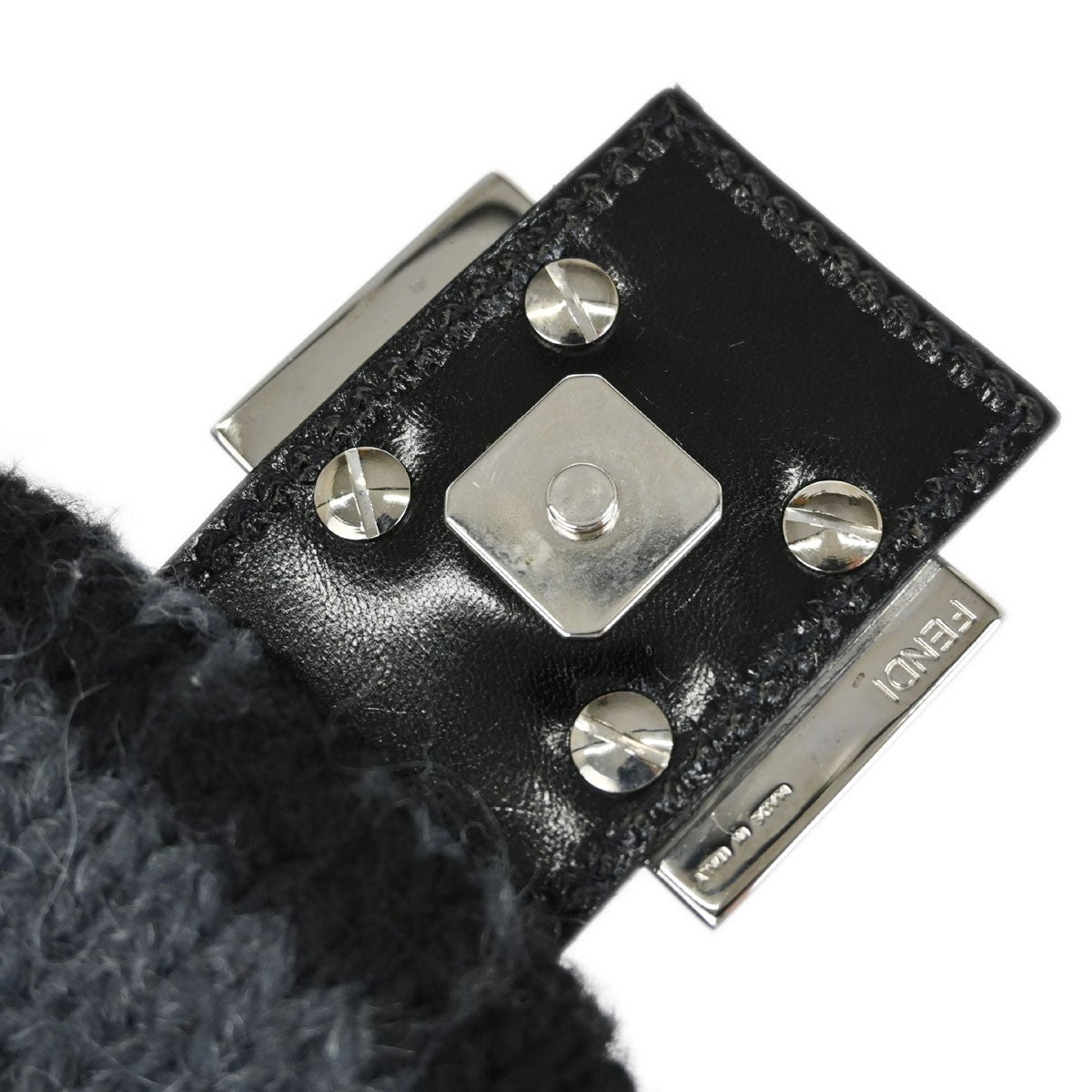 Fendi Mamma Baguette Vintage Shoulder Bag in Grey Wool