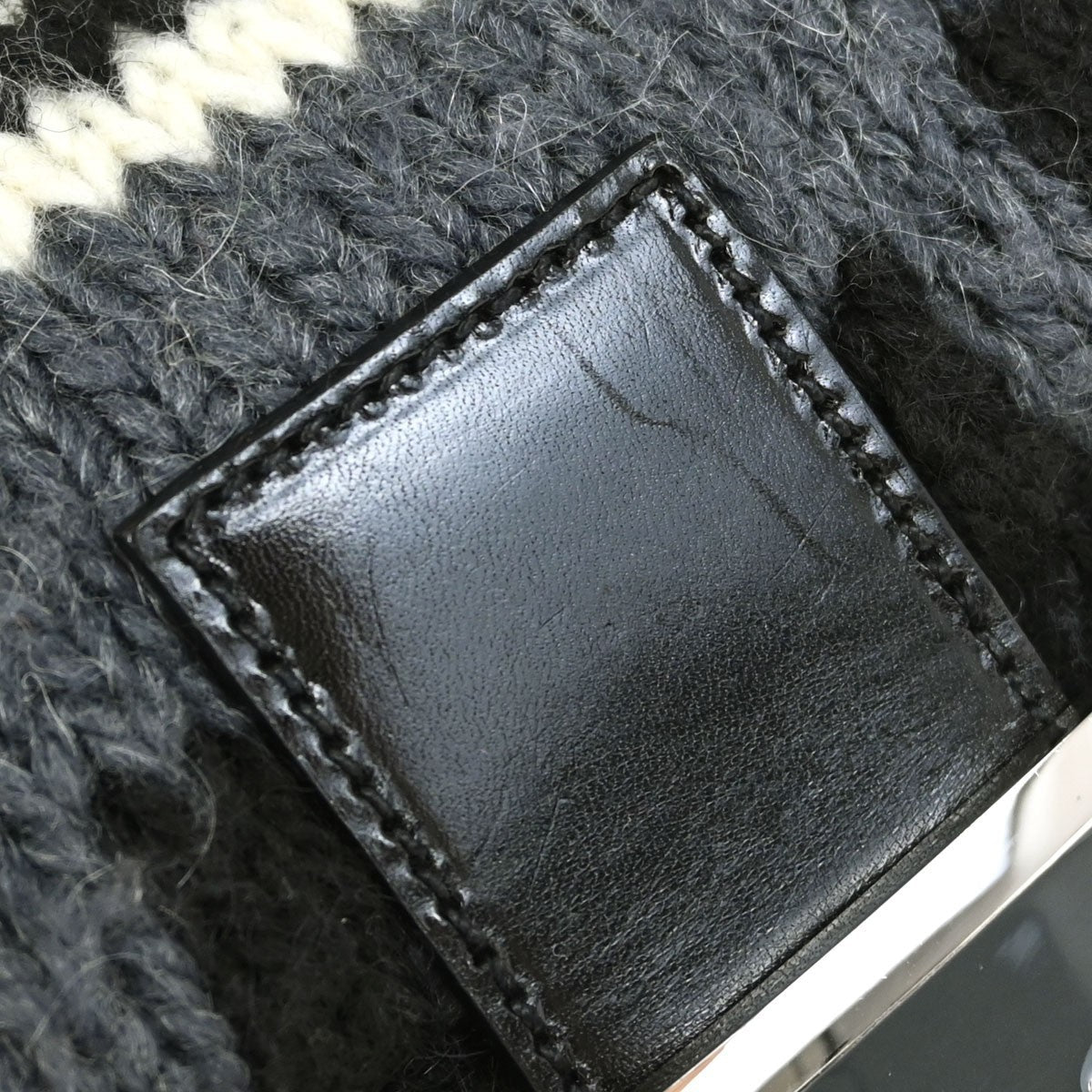 Fendi Mamma Baguette Vintage Shoulder Bag in Grey Wool