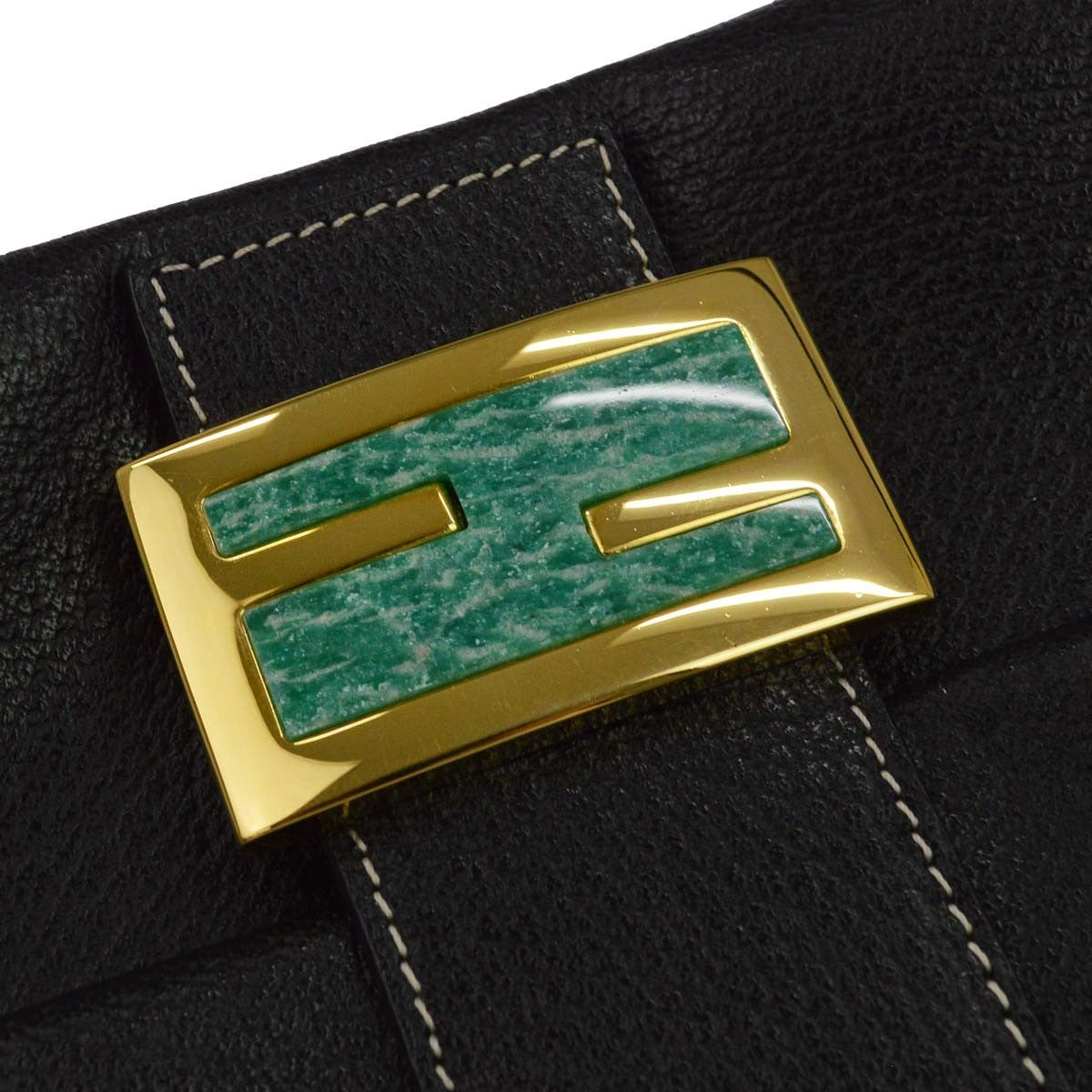 Fendi Mamma Baguette Vintage Shoulder Bag in Black Leather
