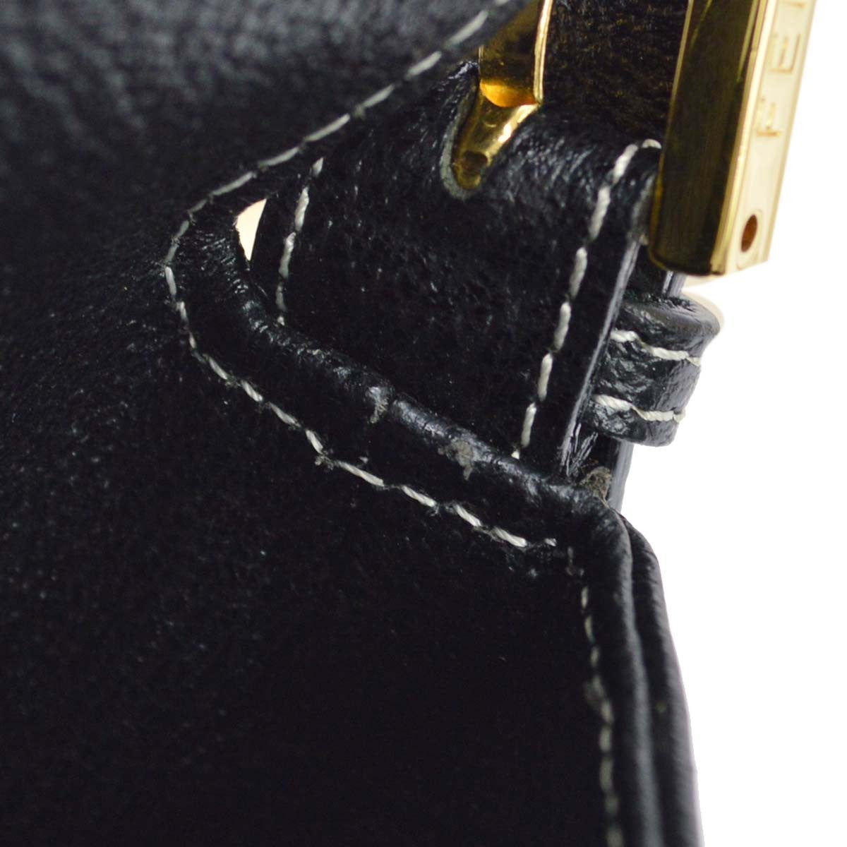 Fendi Mamma Baguette Vintage Shoulder Bag in Black Leather