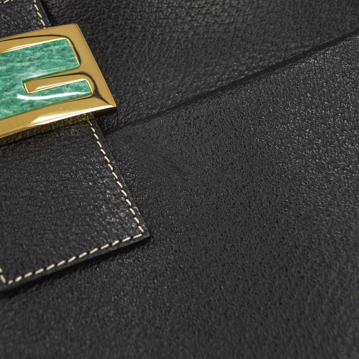 Fendi Mamma Baguette Vintage Shoulder Bag in Black Leather