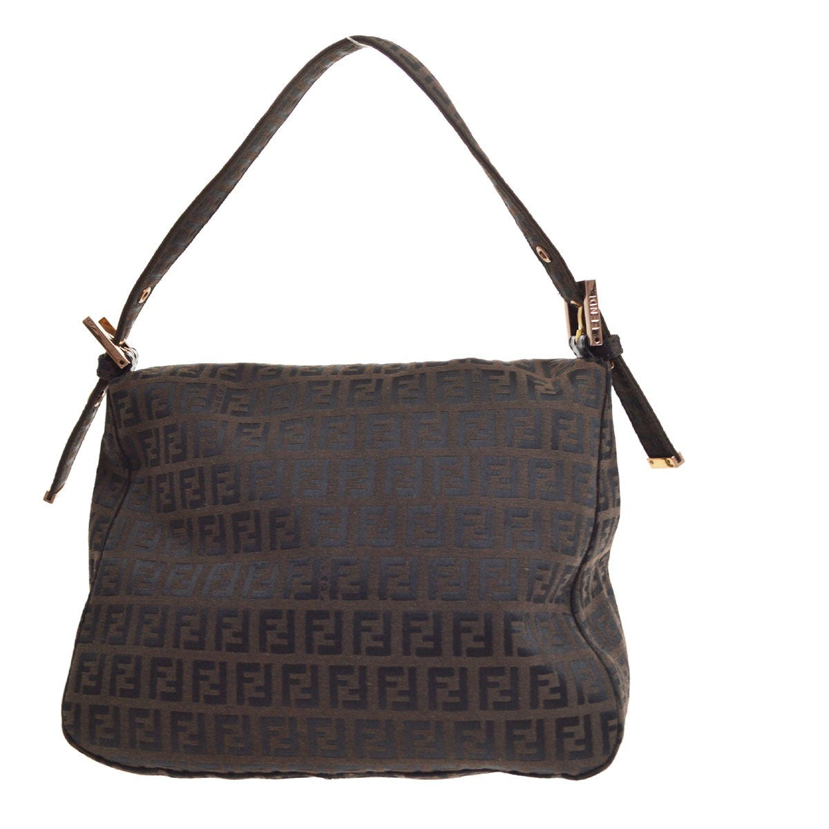 Fendi Mamma Baguette Vintage Shoulder Bag in Brown Zucchino Canvas