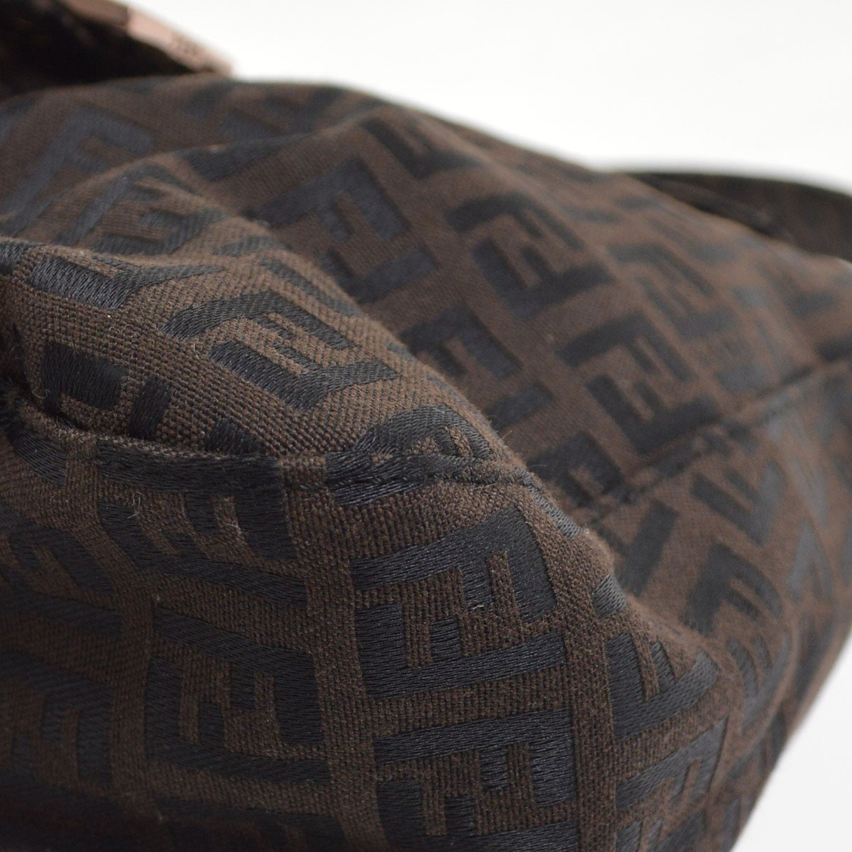 Fendi Mamma Baguette Vintage Shoulder Bag in Brown Zucchino Canvas