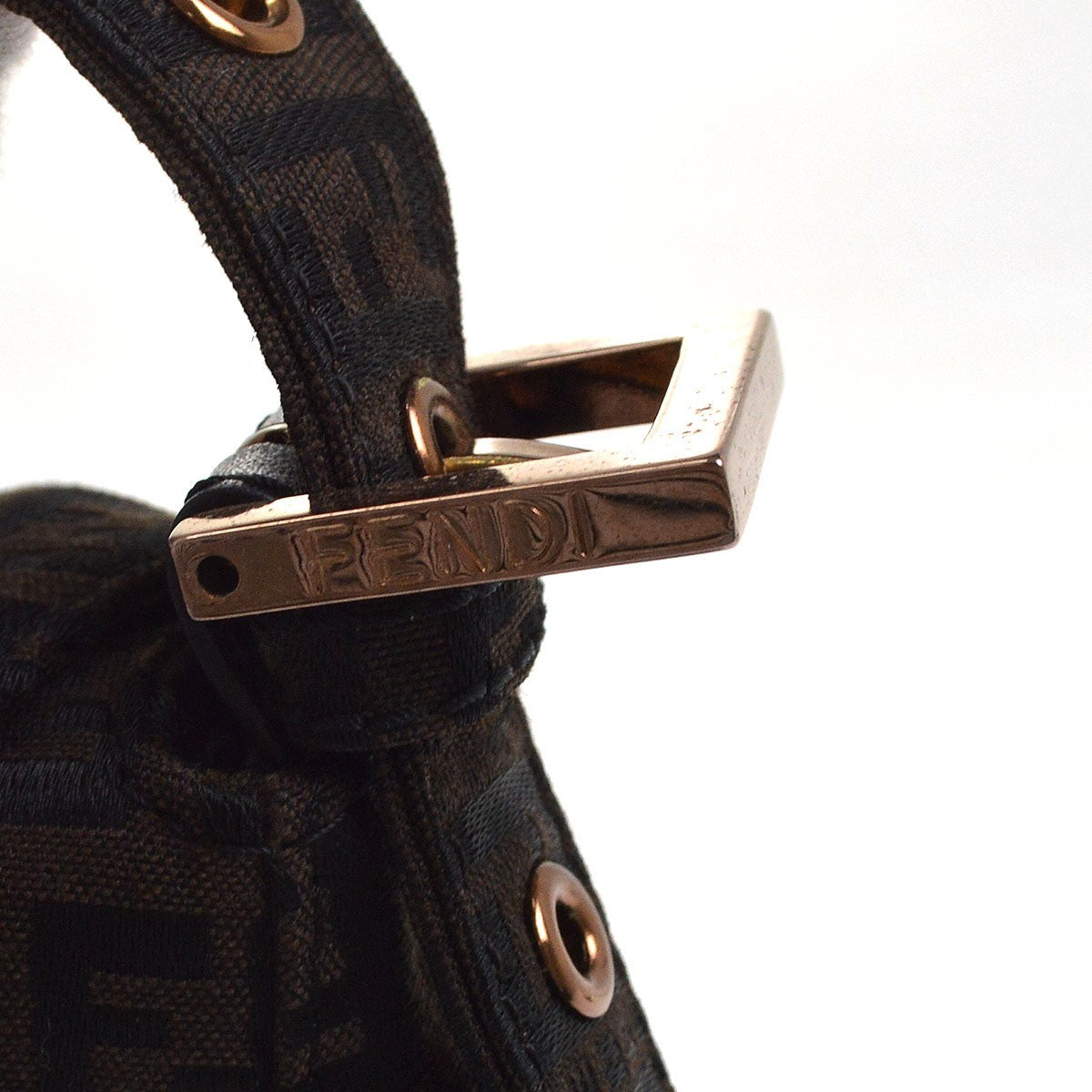 Fendi Mamma Baguette Vintage Shoulder Bag in Brown Zucchino Canvas